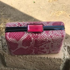 BCBGeneratikn Snake Skin Clutch